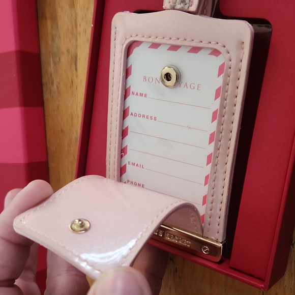 Pink Luggage Tag Set Victoria Secrets NWT - Picture 6 of 9